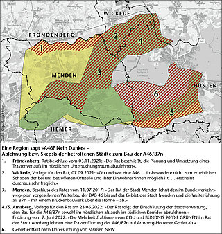 A46 Karte Beschlüsse Der Region